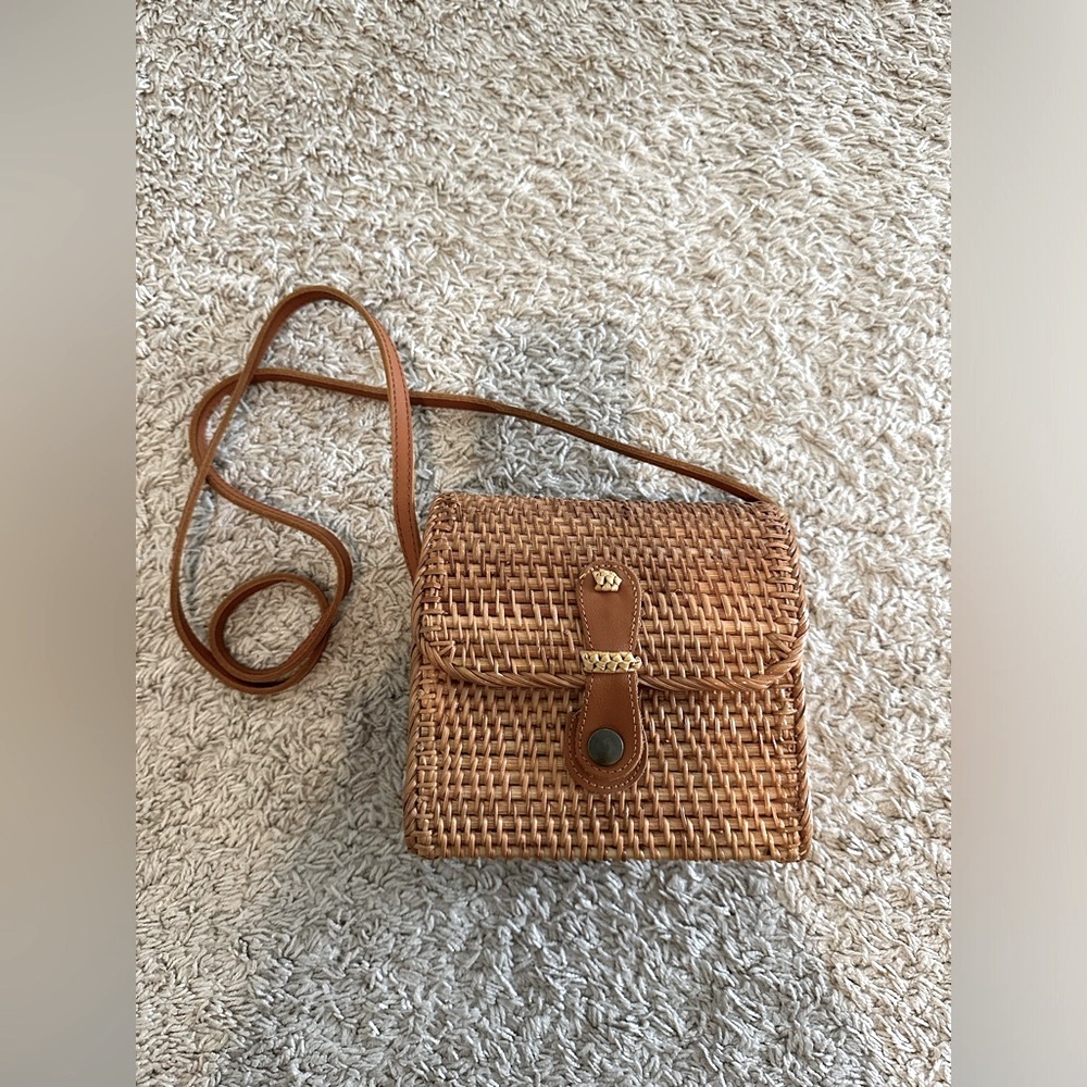 Rattan Bag - Bali Bag - Straw Bag - Handwoven Shoulder Bag - Boho Summer Purse